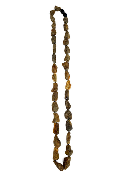Bernsteinkette Rohbernstein Nuggets Matt 55 cm Lang Unikat