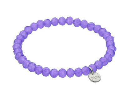 Biba Armband Kristallperlen Facettiert 6 mm Lila Stacking Beads Dehnbar
