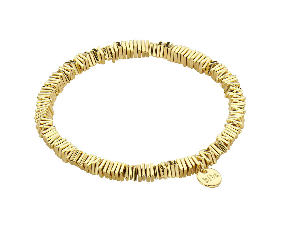 Biba Armband Flat Vergoldet Dehnbar 5 mm Breit
