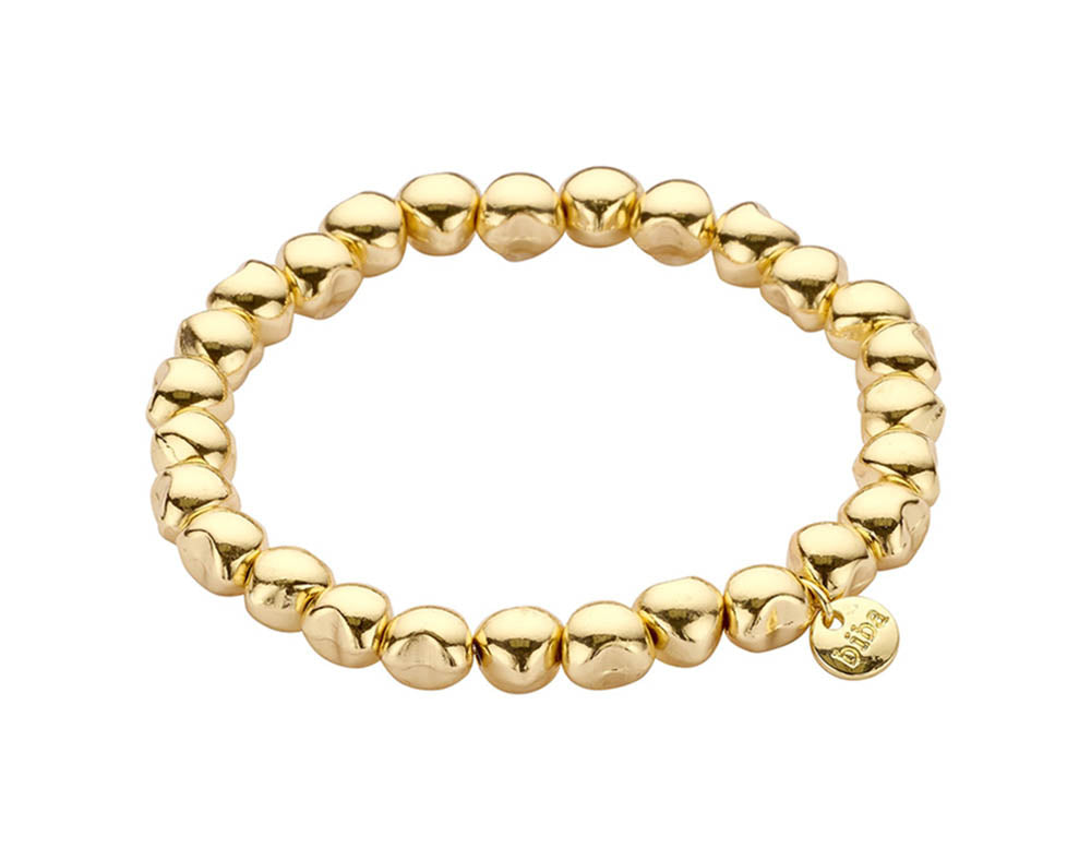 Biba Trend-Armband Herz-Motive 8 mm Gold Plattiert Nickelfrei Dehnbar
