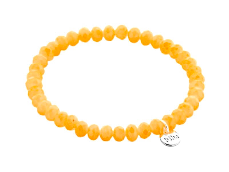 Biba Armband Kristallperlen Facettiert 6 mm Gelb Stacking Beads Dehnbar
