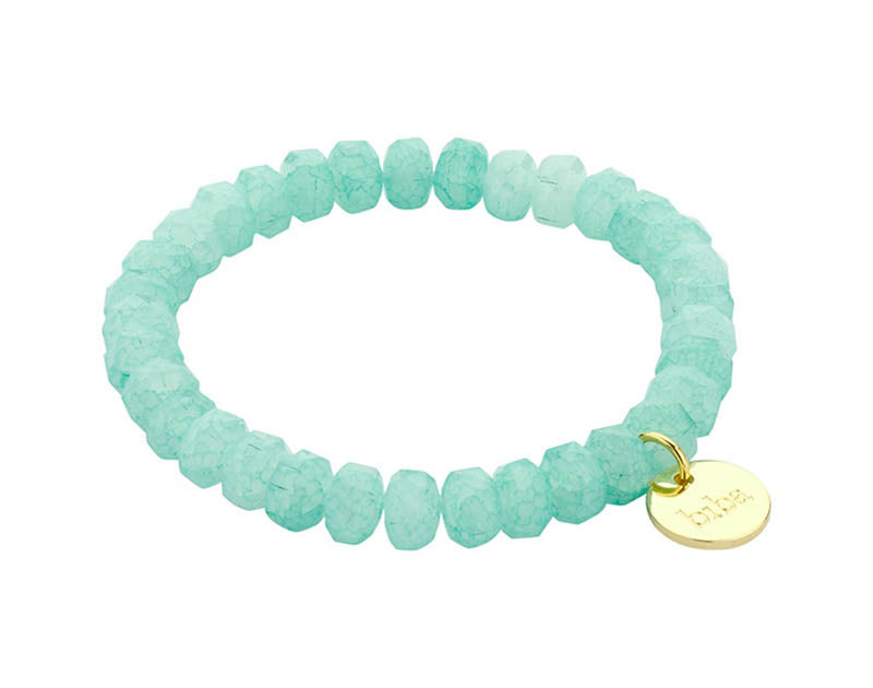 Biba Armband Kristallperlen Facettiert Hellblau Türkis