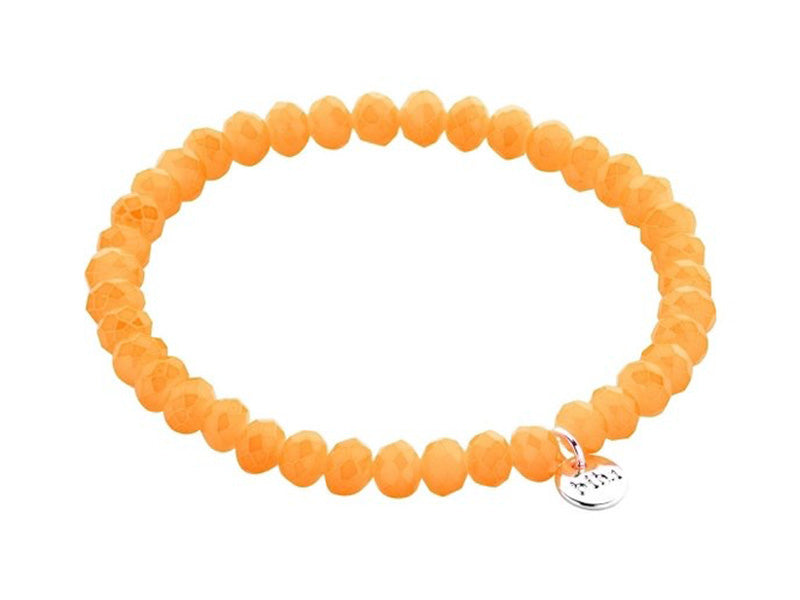Biba Armband Kristallperlen Facettiert 6 mm Mandarin Stacking Beads Dehnbar
