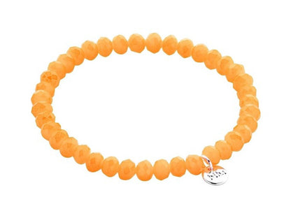 Biba Armband Kristallperlen Facettiert 6 mm Mandarin Stacking Beads Dehnbar
