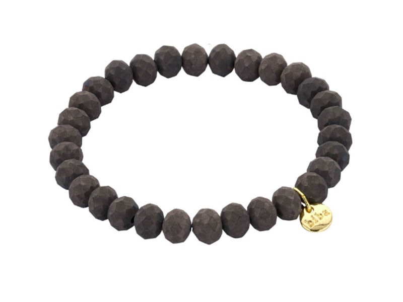 Biba Armband Kristallperlen 8 mm Matt Dehnbar