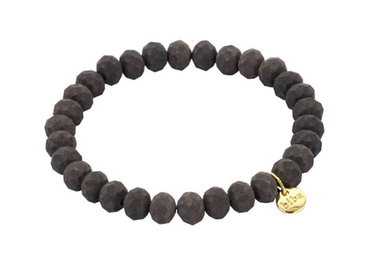 Biba Armband Kristallperlen 8 mm Matt Dehnbar