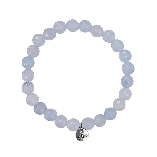 Biba Armband Natursteine Hellblau 8 mm Dehnbar