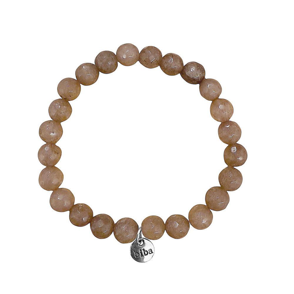 Biba Armband Natursteine Braun 8 mm Dehnbar