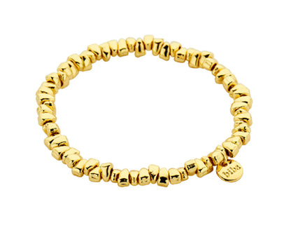 Biba Armband Nuggets Gold Plattiert 5 mm Dehnbar Stacking-Look