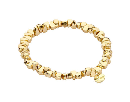 Biba Armband Nuggets Gold Plattiert Dehnbar Stacking-Look
