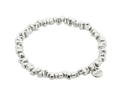 Biba Armband Nuggets Silber Plattiert 5 mm Dehnbar Stacking-Look