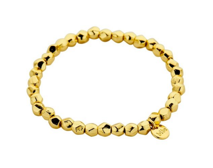 Biba Armband Perlen Facettiert Gold Plattiert Dehnbar Stacking-Look
