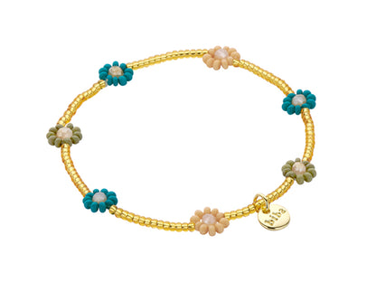 Biba Armband Flowers Blumen Perlenblüten Mix Vergoldet