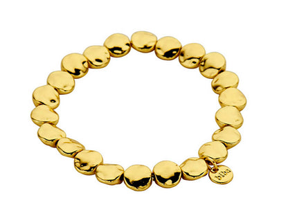 Biba Armband Trend Dots Hammered Gold Plattiert Gehämmert Dehnbar
