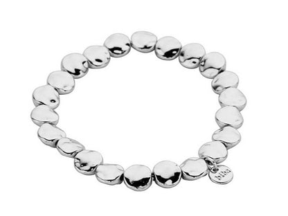 Biba Armband Trend Dots Hammered Silber Plattiert Gehämmert Dehnbar