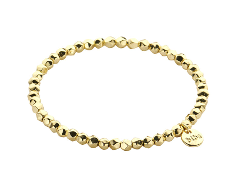 Biba Armband Vergoldet Facettiert Stacking Beads Dehnbar