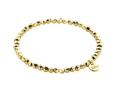 Biba Armband Vergoldet Facettiert Stacking Beads Dehnbar