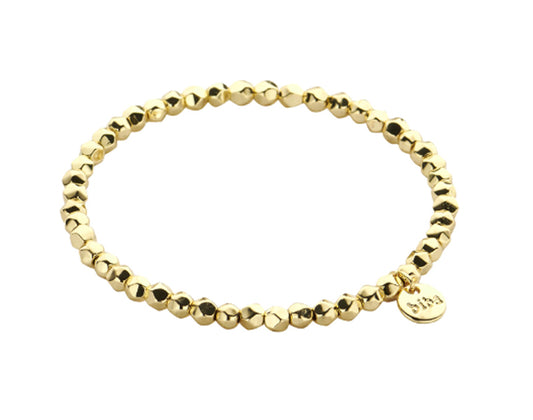 Biba Armband Vergoldet Facettiert Stacking Beads Dehnbar