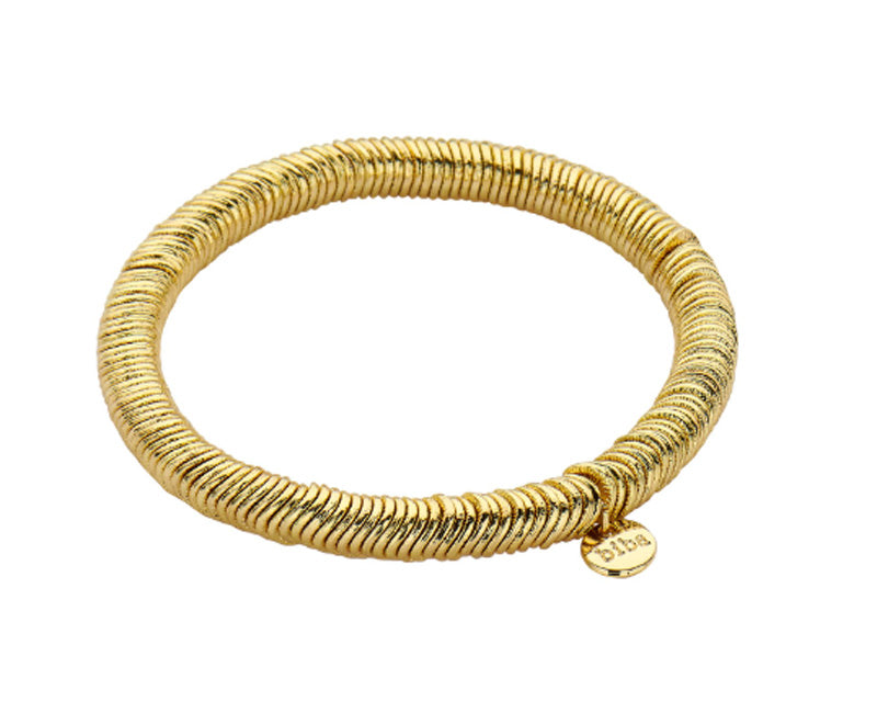 Biba Armband Scheibenperlen Vergoldet Dehnbar