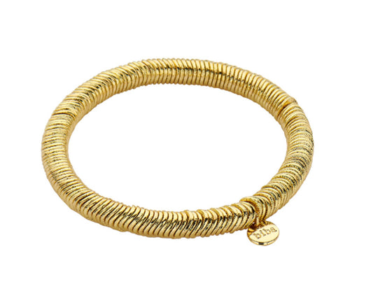 Biba Armband Scheibenperlen Vergoldet Dehnbar