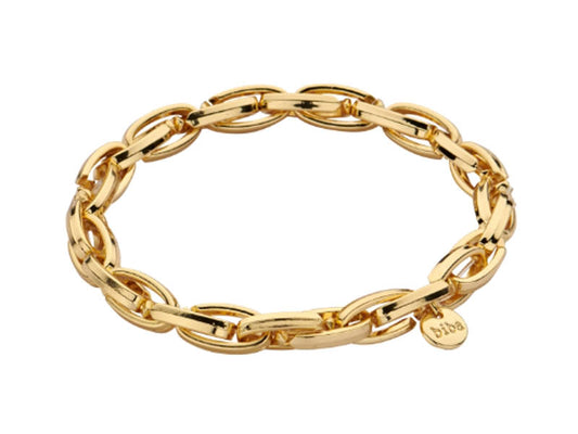 Biba Erbsarmband Oval Gold Plattiert Dehnbar