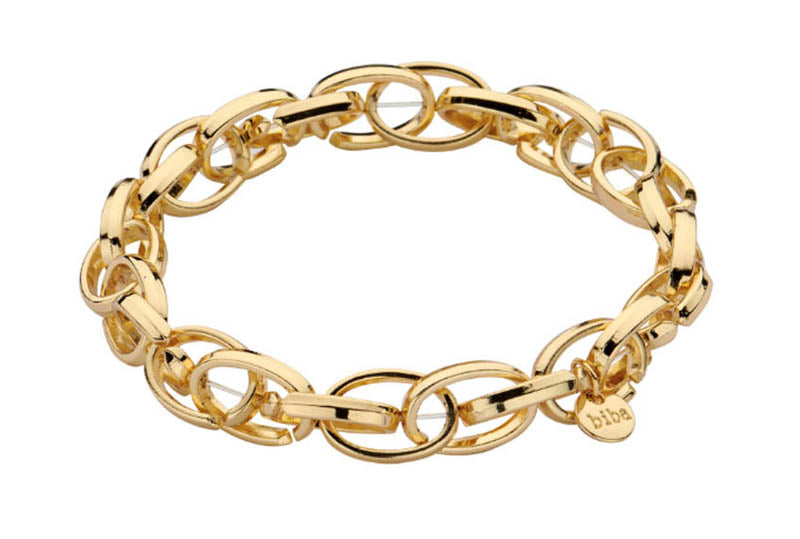 Biba Gliederarmband Trend Gold Plattiert Dehnbar 