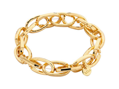 Biba Gliederarmband Vergoldet Dehnbar Logo-Anhänger
