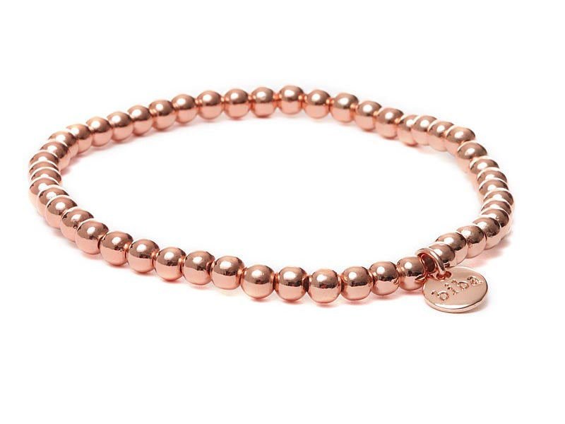Biba Kugelarmband Rosé Plattiert Dehnbar