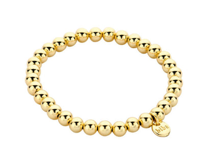 Biba Kugelarmband 6 mm Vergoldet Stacking Beads Dehnbar