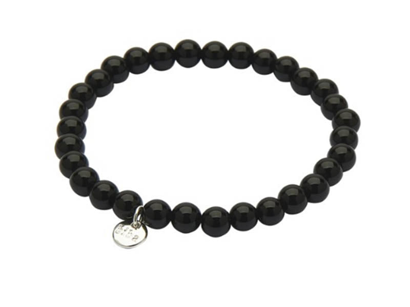 Biba Armband Onyx 6 mm Dehnbar