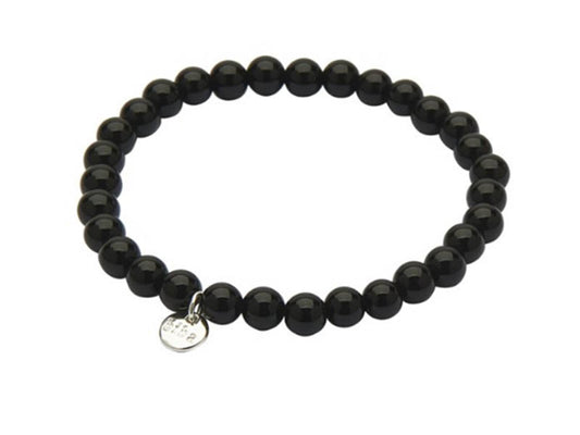 Biba Armband Onyx 6 mm Dehnbar