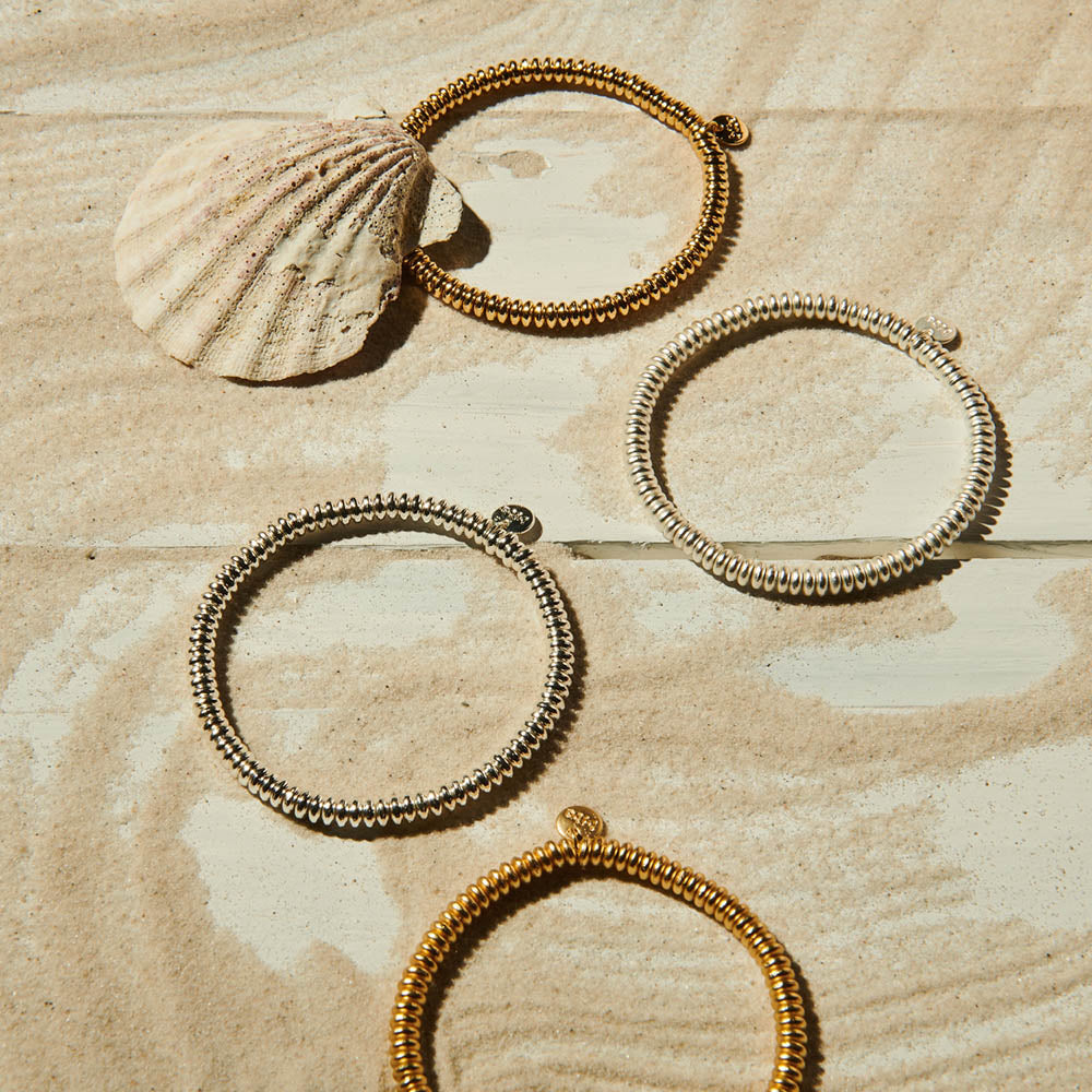 Biba Trend-Armbänder Vergoldet Versilbert Dehnbar Stacking Beads