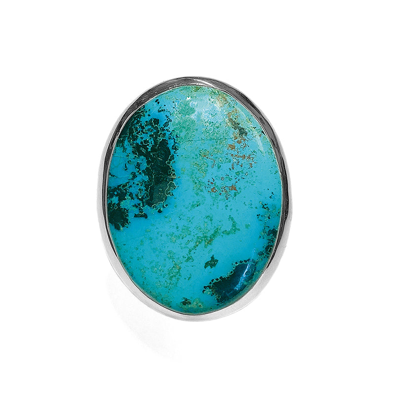 Chrysokoll-Ring Unikat 925 Sterling Silber Größenverstellbar