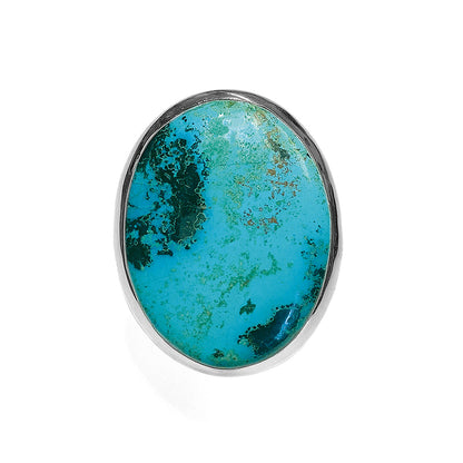 Chrysokoll-Ring Unikat 925 Sterling Silber Größenverstellbar