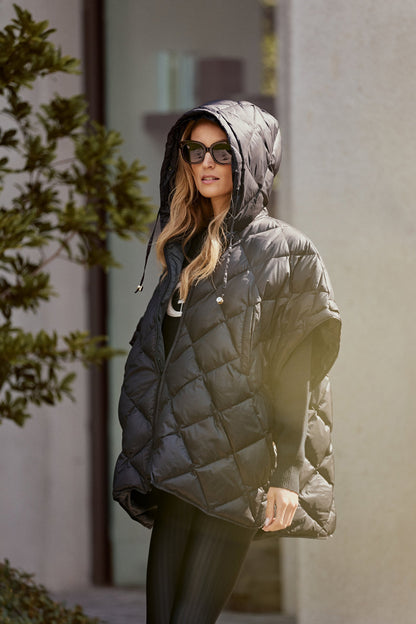 Deblon Sports Oversize Cape Kapuze Catrice Croco Oliv Model 5