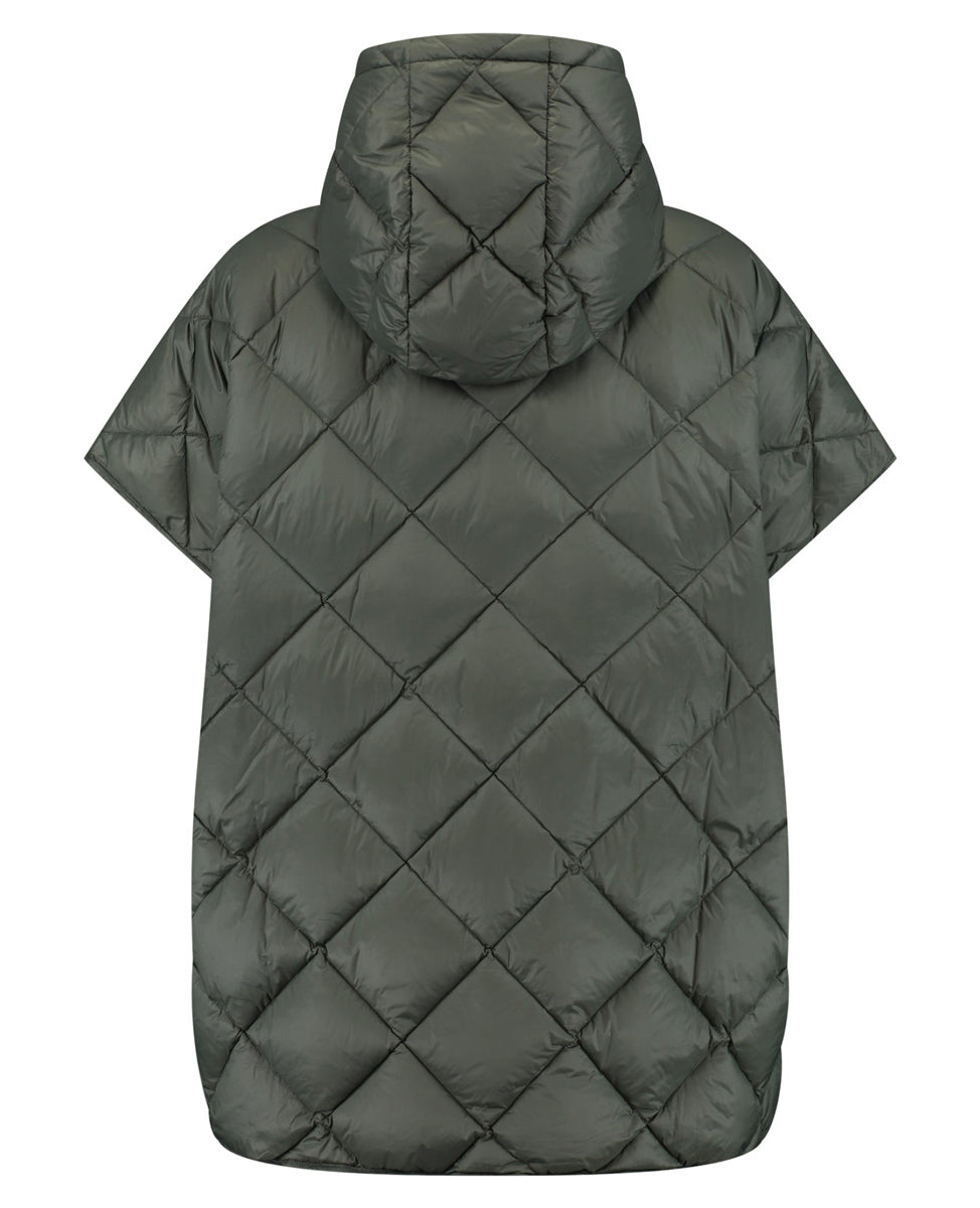 Deblon Sports Oversize Cape Kapuze Catrice Croco Oliv Rückseite
