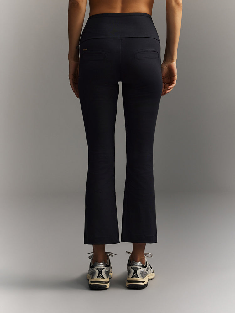 Deblon Sports | Celine X-Flared Cropped Leggings | Black