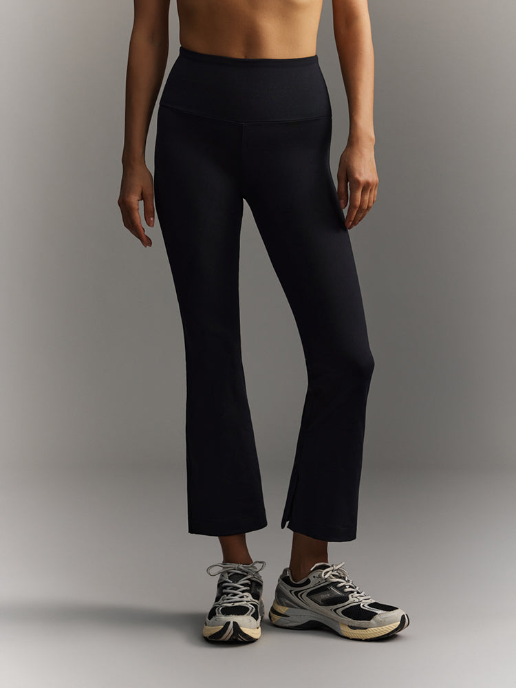 Deblon Sports | Celine X-Flared Cropped Leggings | Black