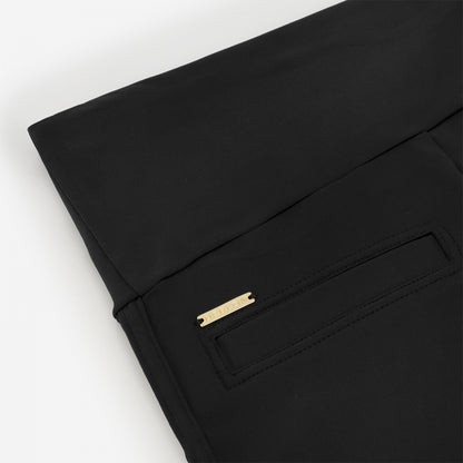 Deblon Sports Lifting Leggings Celine Flared Schwarz Hoher Bund Slim-Fit Ausgestelltes Bein Detail 3