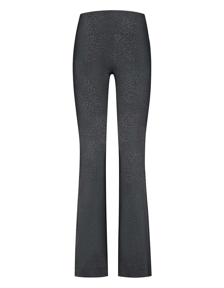 eblon Sports Lifting Leggings Celine Flared Gepard-Print Schwarz Hoher Bund Slim-Fit Rückseite