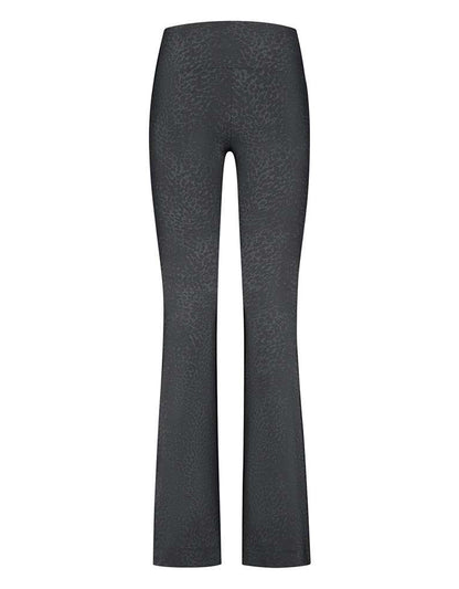 eblon Sports Lifting Leggings Celine Flared Gepard-Print Schwarz Hoher Bund Slim-Fit Rückseite
