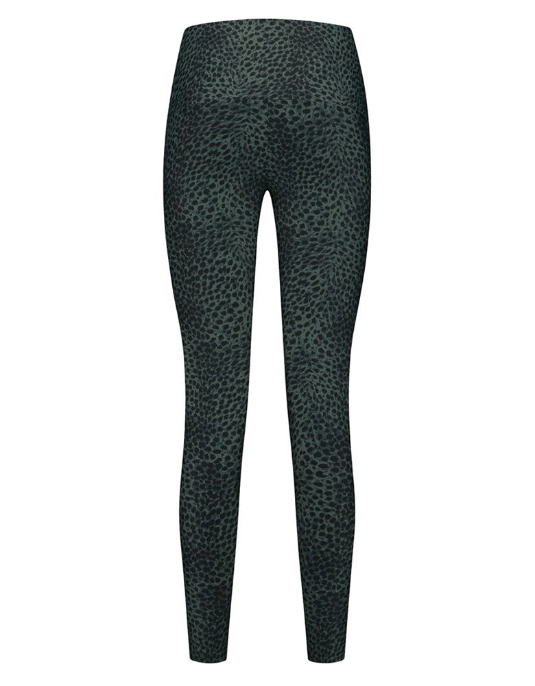 Deblon Sports Lifting Leggings Celine Gepard Kroko Dunkelgrün Hoher Bund Slim-Fit Rückseite