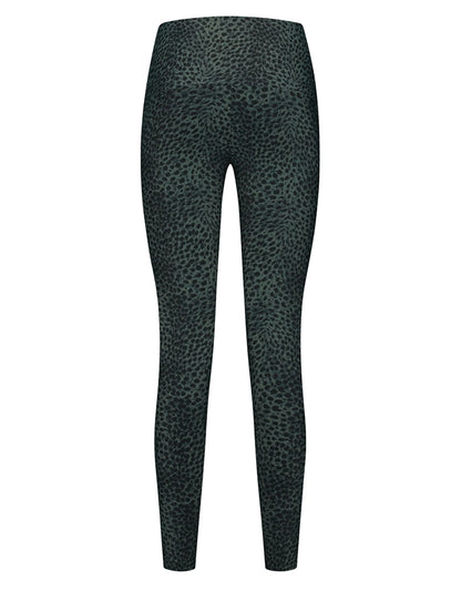 Deblon Sports Lifting Leggings Celine Gepard Kroko Dunkelgrün Hoher Bund Slim-Fit Rückseite