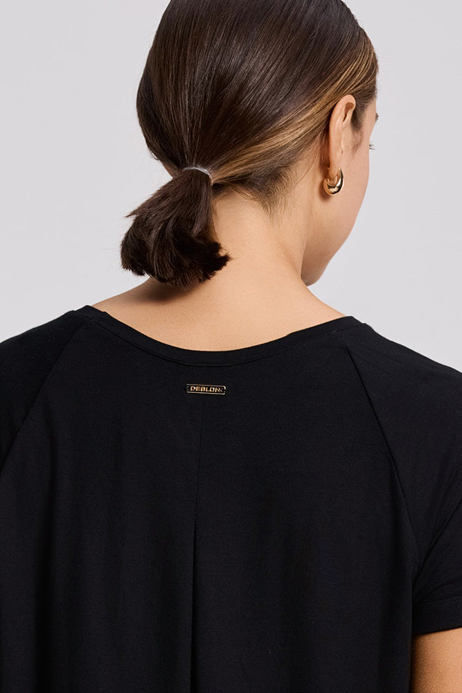Deblon Sports Modal T-Shirt Feline Schwarz Rückseite