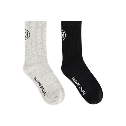 Deblon Sports Socken 2-er Pack mit Logo Schwarz Grau Unisex