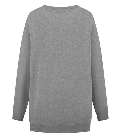 Deblon Sports Sweatshirt Oversize Grau D-Patch Schwarz Baumwolle French Terry Unisex Rückseite