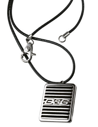 Dolce & Gabbana Lederkette Logo-Plakette Edelstahl 60 cm Lang Radiator DJ0705