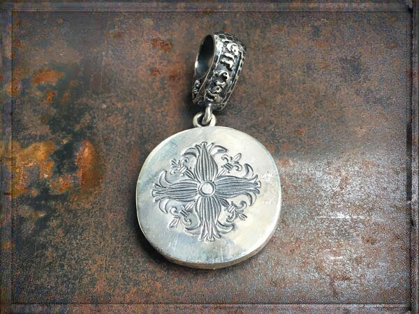 Elfcraft Münz-Anhänger Meteorit Believe In Your Dreams Lilien-Öse 925 Sterling Silber Massiv Unisex Rückseite