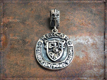 Elfcraft Münz-Anhänger Meteorit Believe In Your Dreams Lilien-Öse Sterling Silber Massiv Unisex