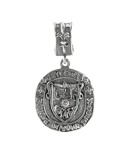 Elfcraft Münz-Anhänger Meteorit Believe In Your Dreams Lilien-Öse 925 Sterling Silber Massiv Unisex